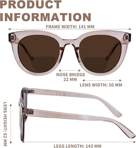 Bifocal Reading Sunglasses for Women Fashion Cat Eye Sun Readers UV400 Protection Outdoor Reading Sunglasses in Saudi Arabia