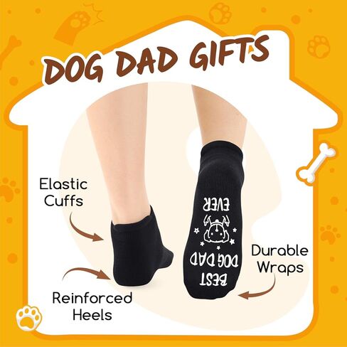 HAPPYPOP Dog Mom Dad Gifts - Funny Socks for Men Women Dog Lover, Birthday Christmas Gifts in Saudi Arabia