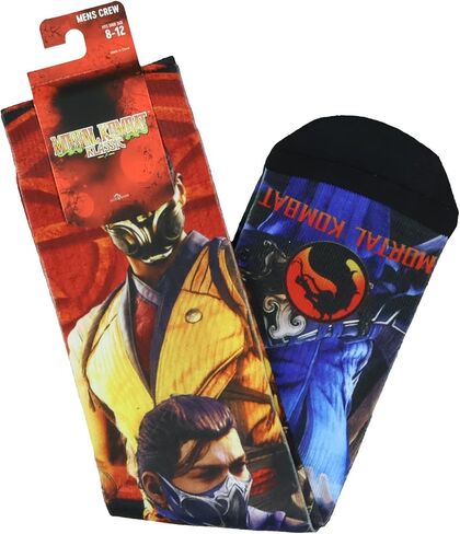 جوارب Mortal Kombat Klassic للرجال من Scorpion وSubzero مصعدة، زوج واحد يناسب مقاس الحذاء 8-12 in Kuwait