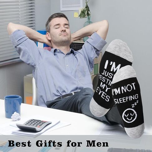 Birthday Gifts for Dad,Men Husband Grandpa Women idea Fathers Day Christmas Im Not Sleeping Funny Socks in Saudi Arabia