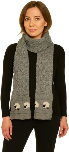 وشاح نسائي من صوف Aran Scottish Heritage بتصميم خروف، بلمسة نهائية يدوية، 100% صوف in Kuwait