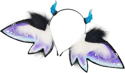 Faylay Hairy Big Wing Headpiece Animal Ears Headband Furry Cosplay Party Halloween Headwear Accessories in Saudi Arabia