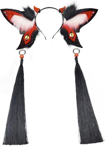 Faylay Hairy Big Wing Headpiece Animal Ears Headband Furry Cosplay Party Halloween Headwear Accessories in Saudi Arabia