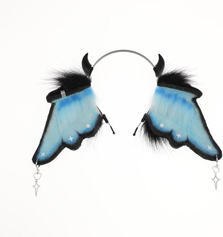 Faylay Hairy Big Wing Headpiece Animal Ears Headband Furry Cosplay Party Halloween Headwear Accessories in Saudi Arabia