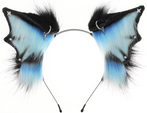 Faylay Hairy Big Wing Headpiece Animal Ears Headband Furry Cosplay Party Halloween Headwear Accessories in Saudi Arabia