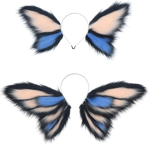 Faylay Hairy Big Wing Headpiece Animal Ears Headband Furry Cosplay Party Halloween Headwear Accessories in Saudi Arabia