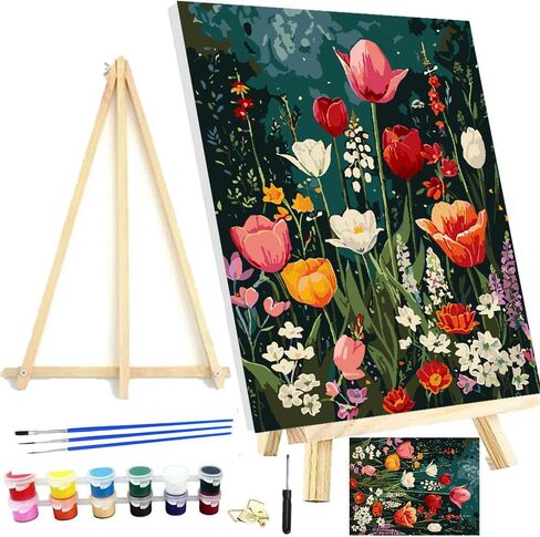 Meothan Framed Paint by Numbers Kits for Adults, Halloween Paint by Number for Adults Beginners, Paint by Numbers Kits on Canvas with Framed and Easel for Home Wall Decor 11.8x15.7inch (Ghost) in Saudi Arabia