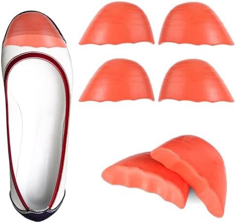 6pcs Shoe Inserts, Toe Cushion Fillers Make Shoes Fit Reusable Shoe Filler Half Insoles for Women Men Too Big Shoes Loose Shoes (Orange, Round) in Saudi Arabia