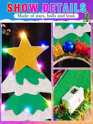 Light Up Christmas Headband LED Christmas Tree Headbands Star Xmas Holiday Hair Accessories for Women in Saudi Arabia