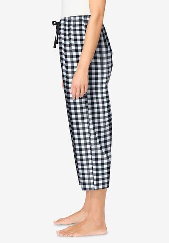 Dreams & Co. Plus Size Woven Sleep Capri Pant in Saudi Arabia