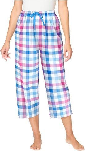 Dreams & Co. Plus Size Woven Sleep Capri Pant in Saudi Arabia