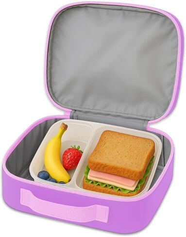 Kuromi Backpack and Lunch Bag Set - Bundle with 16" Sanrio School Backpack, Lunch Box, Water Bottle, Tattoos, More | Kuromi School Bag for Girls, Kids in Saudi Arabia