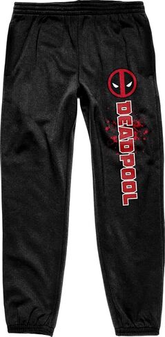 Bioworld Deadpool Logo and Title Men's Black Drawstring Sweatpants-XXL in Saudi Arabia