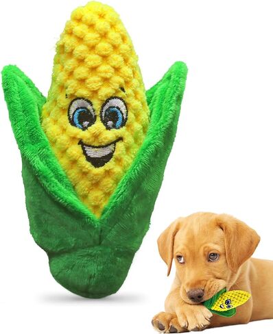 PetSport 3 Pack of Tiny Tots Foodies Corn Plush Dog Toys with Squeakers, 5 Inch in Kuwait