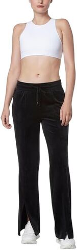 Andrew Marc Women's Slit Detail Velvet Wide Leg Bottoms in Saudi Arabia