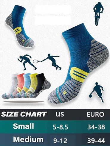 Coolmax Compression Running Gym Hiking Basketball Athletic Crew Socks AntiBlister Cushioned Support in Saudi Arabia