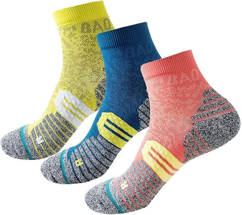 Coolmax Compression Running Gym Hiking Basketball Athletic Crew Socks AntiBlister Cushioned Support in Saudi Arabia