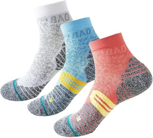 Coolmax Compression Running Gym Hiking Basketball Athletic Crew Socks AntiBlister Cushioned Support in Saudi Arabia