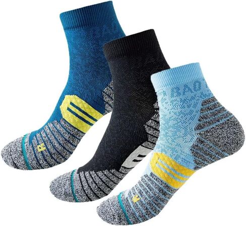 Coolmax Compression Running Gym Hiking Basketball Athletic Crew Socks AntiBlister Cushioned Support in Saudi Arabia