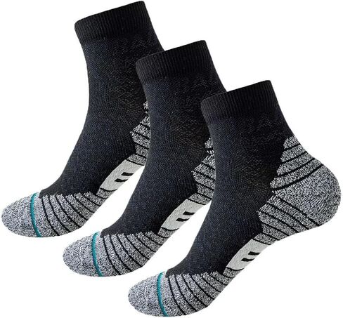 Coolmax Compression Running Gym Hiking Basketball Athletic Crew Socks AntiBlister Cushioned Support in Saudi Arabia