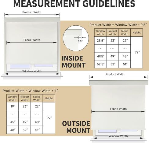 ستائر التعتيم من كولور تري، ظلال دوارة لاسلكية بدون أسلاك معزولة حراريًا، ستائر تعتيم الغرفة سهلة التركيب للمنزل والمكتب وغرفة النوم (أسود، 34 بوصة عرض × 72 بوصة ارتفاع) in Kuwait