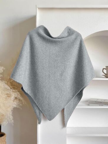Womens Solid Color Scarf, 2025 Fashion Knitted Pashmina Shawl Wraps, Casual Soft Comfortable Sweater Shawl in Saudi Arabia