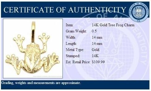 FindingKing Frog Charm Diamond-Cut 14k Gold 14mm in Saudi Arabia