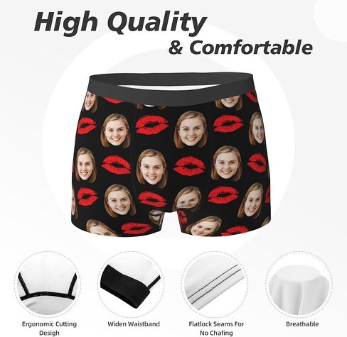 Custom Boxers For Men Custom Boxers With Face Customized Gifts For Boyfriend Personalized Underwear in Saudi Arabia