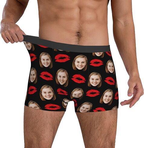 Custom Boxers For Men Custom Boxers With Face Customized Gifts For Boyfriend Personalized Underwear in Saudi Arabia