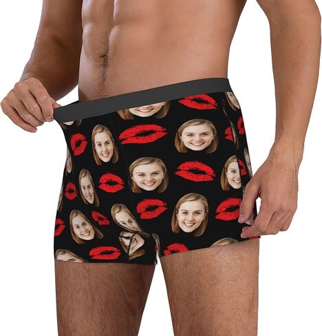 Custom Boxers For Men Custom Boxers With Face Customized Gifts For Boyfriend Personalized Underwear in Saudi Arabia