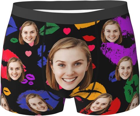 Custom Boxers For Men Custom Boxers With Face Customized Gifts For Boyfriend Personalized Underwear in Saudi Arabia