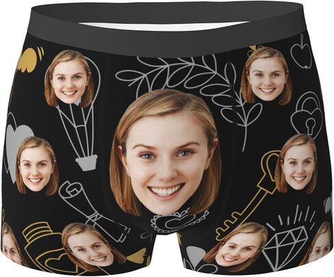 Custom Boxers For Men Custom Boxers With Face Customized Gifts For Boyfriend Personalized Underwear in Saudi Arabia