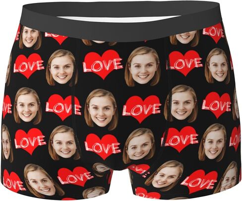 Custom Boxers For Men Custom Boxers With Face Customized Gifts For Boyfriend Personalized Underwear in Saudi Arabia