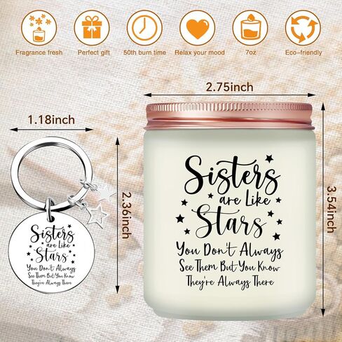Sisters Gifts from Sister - Christmas Mother's Day Birthday Gifts for Big Sister - Sisters Candle in Saudi Arabia
