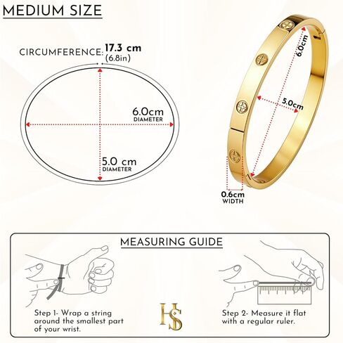 HighSpark Gold Bracelets for Women | 18K Gold Plated Stainless Steel Friendship Love Bangle Bracelet for Women | Lovely Gift in Saudi Arabia