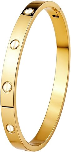 HighSpark Gold Bracelets for Women | 18K Gold Plated Stainless Steel Friendship Love Bangle Bracelet for Women | Lovely Gift in Saudi Arabia