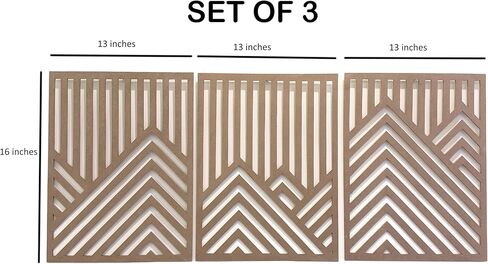Tribe Azure Modern Mountain Geometric Wall Sculpture Abstract Wooden Wall Art Hanging Decor Panel Forest Large Living Room Office Bedroom in Saudi Arabia
