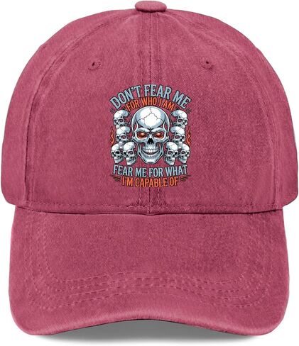 Don't Fear Me for Who I Am Fear Me for What Hat for Mens Stylish Washed in Saudi Arabia