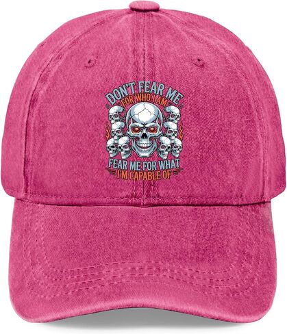 Don't Fear Me for Who I Am Fear Me for What Hat for Mens Stylish Washed in Saudi Arabia
