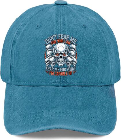 Don't Fear Me for Who I Am Fear Me for What Hat for Mens Stylish Washed in Saudi Arabia
