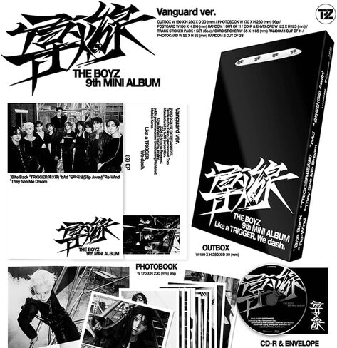 THE BOYZ TRIGGER 導火線، مجموعة الألبوم المصغر التاسع القياسية 3 الإصدار (FLASH + RIOT + VANGUARD VER SET) in Kuwait
