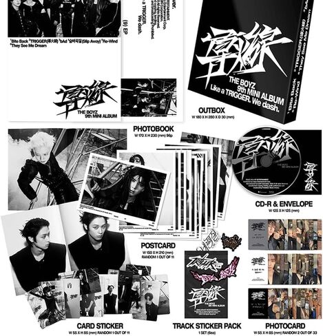 THE BOYZ TRIGGER 導火線، مجموعة الألبوم المصغر التاسع القياسية 3 الإصدار (FLASH + RIOT + VANGUARD VER SET) in Kuwait