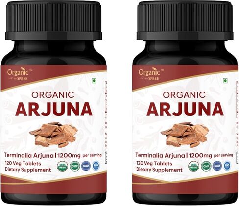 ARJUNA 120 Tablets | Terminalia Arjuna (Arjuna) | USDA Organic Certified | Organic and Natural 120tab in Kuwait