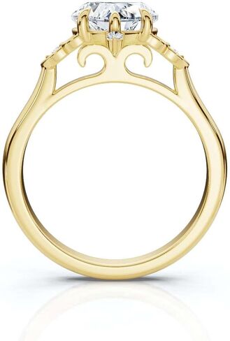 1-5 CT Engagement Ring Colorless VVS1 10K 14K 18K Solid Gold & 925 Sterling Silver Linden Nature Moissanite Engagement Ring Christmas Gift For Women in Saudi Arabia