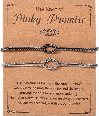 2pcs Matching Couples Bracelets, Adjustable Love Knot Bracelets Friendship His and Hers Boyfriend Girlfriend Jewelry Anniversary Birthday Valentine’s Day Gifts Ideal for Men Women in Saudi Arabia