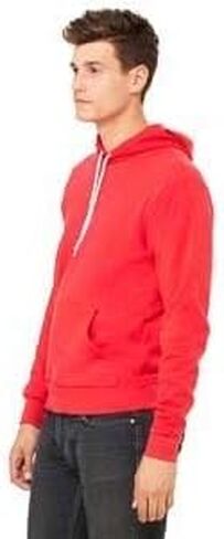 BELLA + Canvas Unisex Poly-Cotton Fleece Pullover Hoodie - RED - XL - (Style # 3719 - Original Label) in Saudi Arabia
