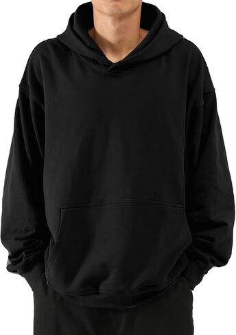Hoodies for Men & Women Winter Warm Heavyweight Pullover Cotton Blend Oversized Sweatshirt with Kangaroo Pocket in Saudi Arabia