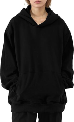 Hoodies for Men & Women Winter Warm Heavyweight Pullover Cotton Blend Oversized Sweatshirt with Kangaroo Pocket in Saudi Arabia