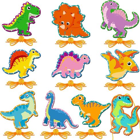 10 قطع Kids Farm Animal Cards بطاقات الخياطة من الورق المقوى من الوجهين لربط الوجهين ألعاب للأطفال تطوير لوازم تعليم الخيال JB-220602-J متعدد الألوان in Kuwait