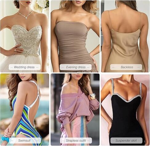 Sticky Bra Push Up for Women 2 Pairs Invisible Silicone Adhesive Bra for Backless Dress,Reusable in Saudi Arabia